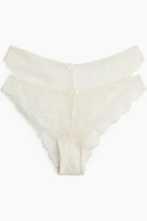 H&M Lot de 2 culottes Cheeky en dentelle
