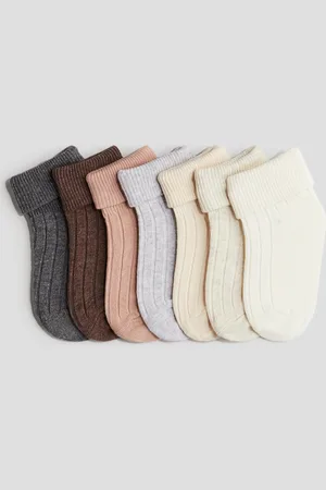 H&M Lot de 7 paires de chaussettes à côtes larges