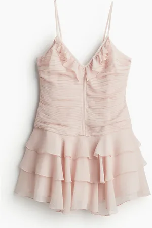 H&M Robe en mousseline avec jupe à étages