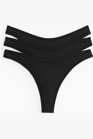 H&M Lot de 3 culottes Thong en microfibre