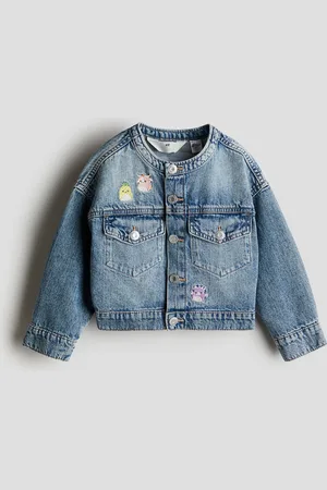 H&M Veste en denim avec motifs brodés