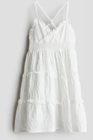 H&M Robe smockée à volants
