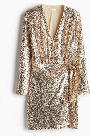 H&M Robe portefeuille à sequins