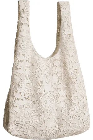 H&M Sac shopping en dentelle avec fleurs appliquées