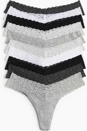H&M Lot de 10 culottes Thong en dentelle