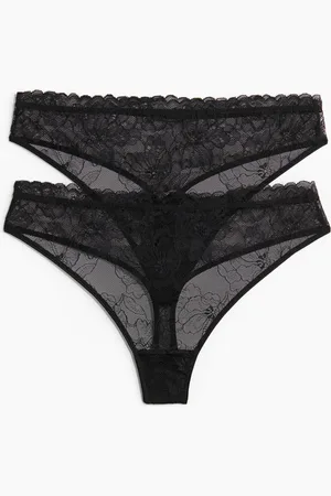H&M Lot de 2 culottes Thong en dentelle