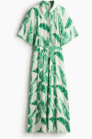 H&M Robe chemise avec ceinture à nouer