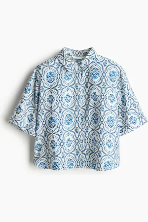 H&M Chemise à manches courtes en twill