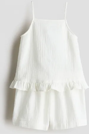 H&M 2-piece cotton strappy top and shorts set