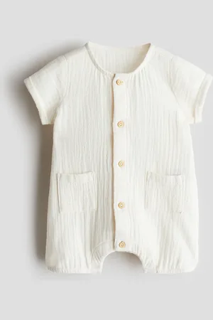 H&M Barboteuse en mousseline de coton