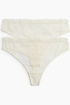 H&M Lot de 2 culottes Thong en dentelle