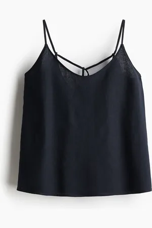 H&M Top à bretelles fines en lin mélangé