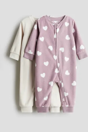 H&M Lot de 2 pyjamas zippés en polaire