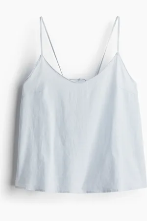 H&M Top à bretelles fines en lin mélangé