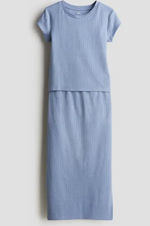 H&M Ensemble côtelé 2 pièces avec top et jupe