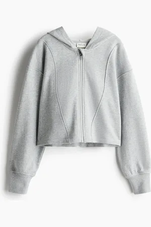 H&M Hoodie de sport zippé et court