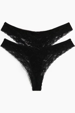 H&M Lot de 2 culottes Thong en dentelle