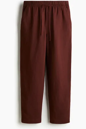 H&M Pantalon en lin mélangé avec cordon de serrage