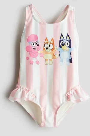 H&M Maillot de bain imprimé à bords volantés