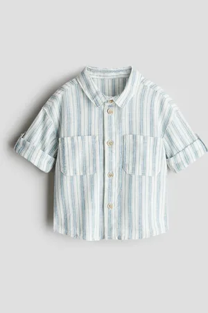 H&M Chemise en lin mélangé avec manches retroussables