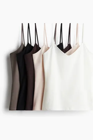 H&M Lot de 5 tops à bretelles fines
