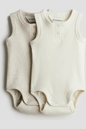 H&M 2-pack cotton sleeveless bodysuits