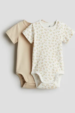 H&M Lot de 2 bodies à manches courtes