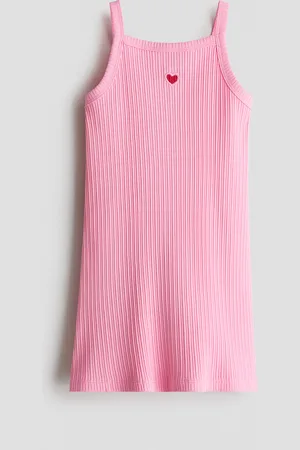 H&M Robe côtelée à bretelles fines