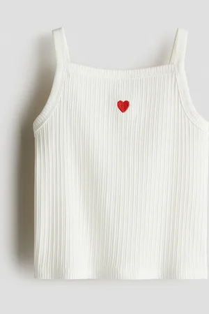 H&M Top à bretelles fines avec détail brodé