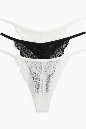 H&M Lot de 3 strings Tanga en dentelle