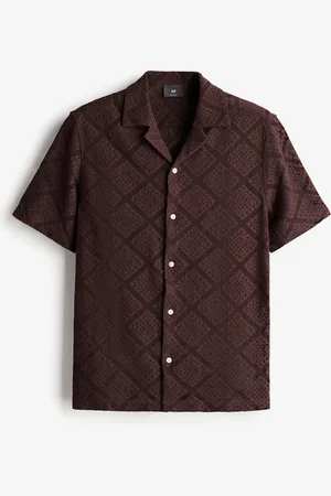 H&M Chemise Regular Fit façon crochet avec col cubain