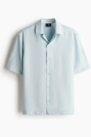 H&M Chemise à col cubain Regular Fit en tissu jacquard