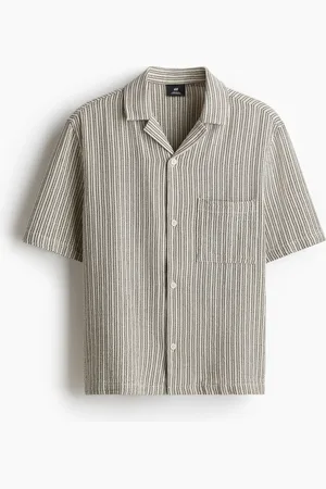 H&M Chemise texturée Regular Fit avec col cubain