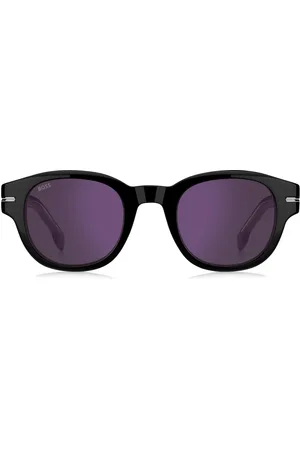 HUGO BOSS Lunettes de soleil en acétate avec verres violets
