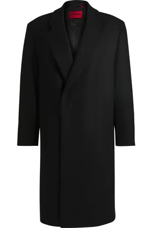 HUGO BOSS Manteau Relaxed en laine mélangée