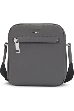 HUGO BOSS Sac reporter en similicuir grainé avec finition logotée