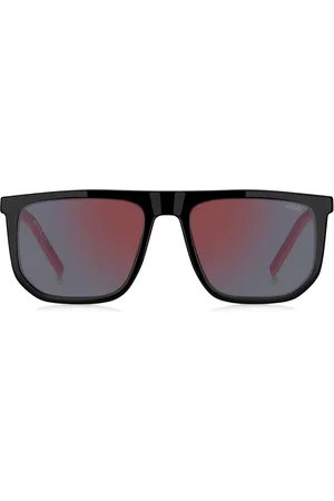 HUGO BOSS Lunettes de soleil noires avec branches bicolores
