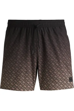 HUGO BOSS Short de bain à badge logoté et imprimé monogramme effet dégradé
