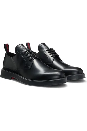 HUGO BOSS Chaussures derby en cuir avec languette à logo revisité
