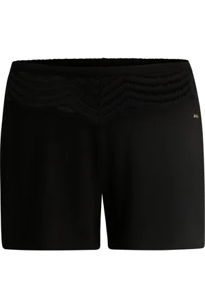 HUGO BOSS Short de pyjama en tissu stretch avec finitions en dentelle