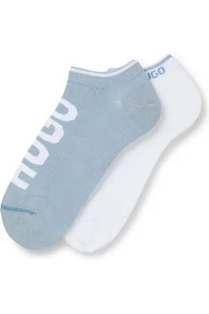 HUGO BOSS Lot de deux paires de chaussettes basses en coton mélangé