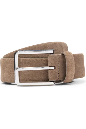 HUGO BOSS Ceinture en cuir suédé avec boucle lisse à ardillon