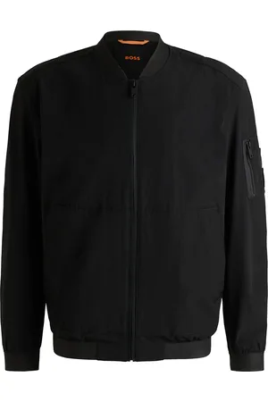 HUGO BOSS Veste en tissu froissé extensible