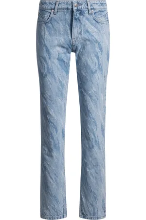 HUGO BOSS Jean Slim en denim bleu à motif laser