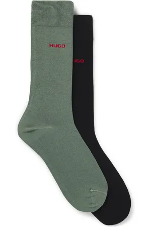 HUGO BOSS Lot de deux paires de chaussettes en coton mélangé