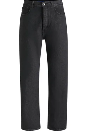 HUGO BOSS Jean Baggy en denim noir stone-washed