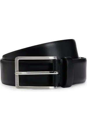 HUGO BOSS Ceinture en cuir italien avec boucle à logo gravé