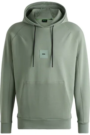 HUGO BOSS Sweat à capuche en coton mélangé à teneur en stretch