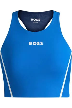 HUGO BOSS Haut court en jersey stretch avec détails en mesh