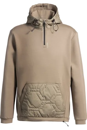 HUGO BOSS Sweat à capuche avec encolure zippée et matelassage